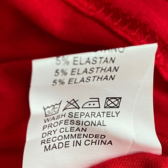 Red Top with Open Laced Back - Picture 7 of 8